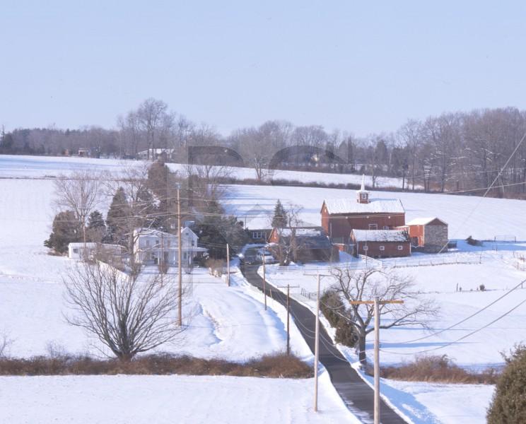 Farm In Snow