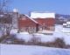 Red Barn In Snow