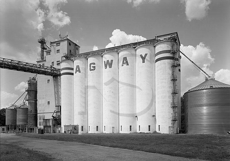 Agway Grain Elevator, Black & White 1