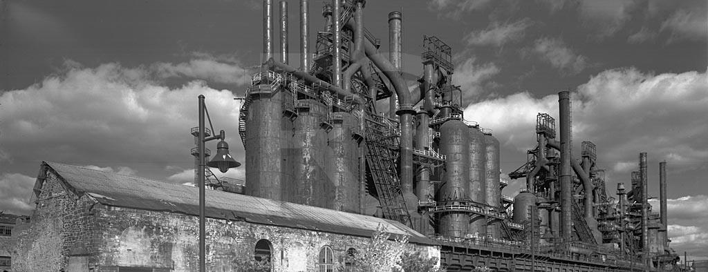 Bethlehem Steel Works Panoramic, Black & White