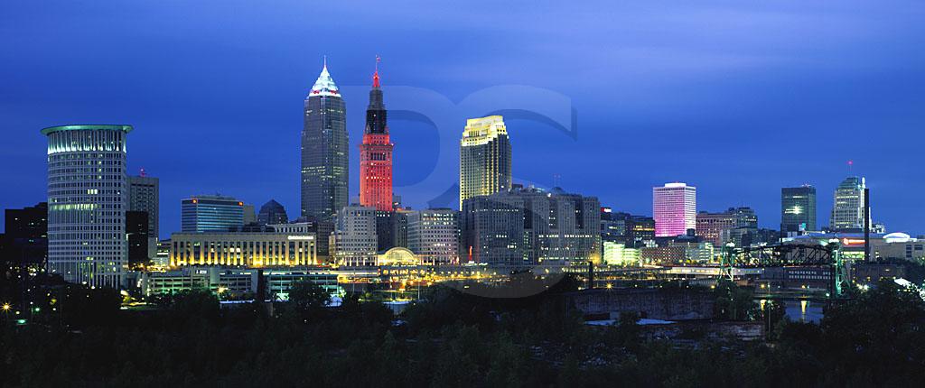 Cleveland Skyline At Dusk cleveland skyline photo. Cleveland Skyline At Dusk