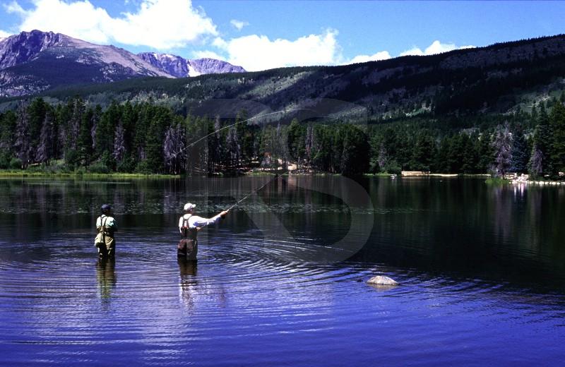 Fly Fishing On Sprague Lake, Rocky Mountain National Park