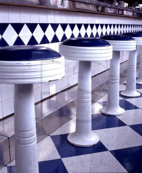 Painted Diner Stools