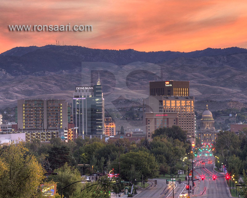 Boise Skyline At Dawn