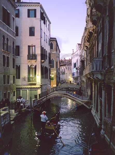 Canal and Gonola at Night