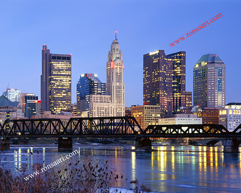 Columbus Skyline At Dusk 1