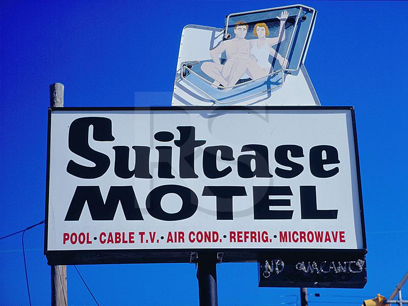 Suitcase Motel Sign