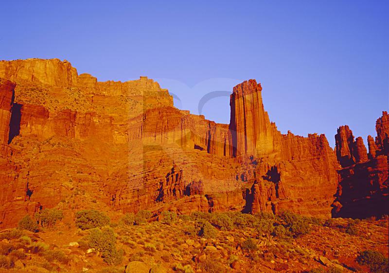Fisher Towers, At Sunset