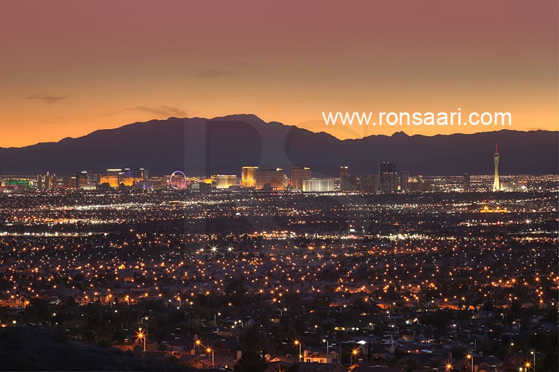 Las Vegas Skyline At Dusk