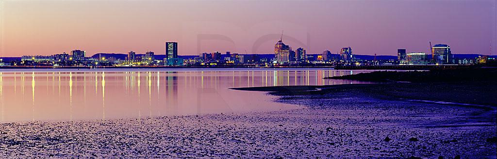 New Haven Skyline At Dusk Panoramic 2