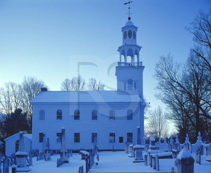 Bennington Old First Church in Winter