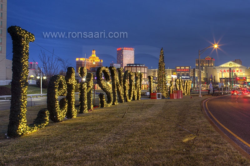 Holiday Decorations At Atlantic City Entrance