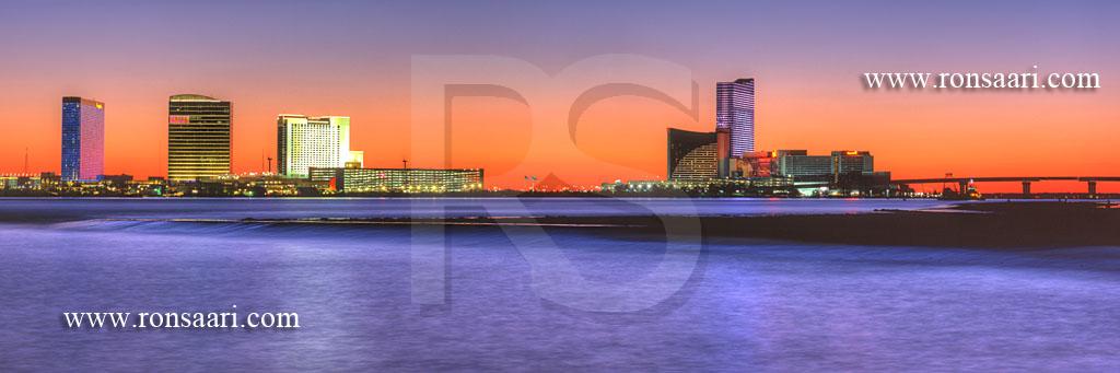 Atlantic City Marina District and Brigantine Bridge Panoramic