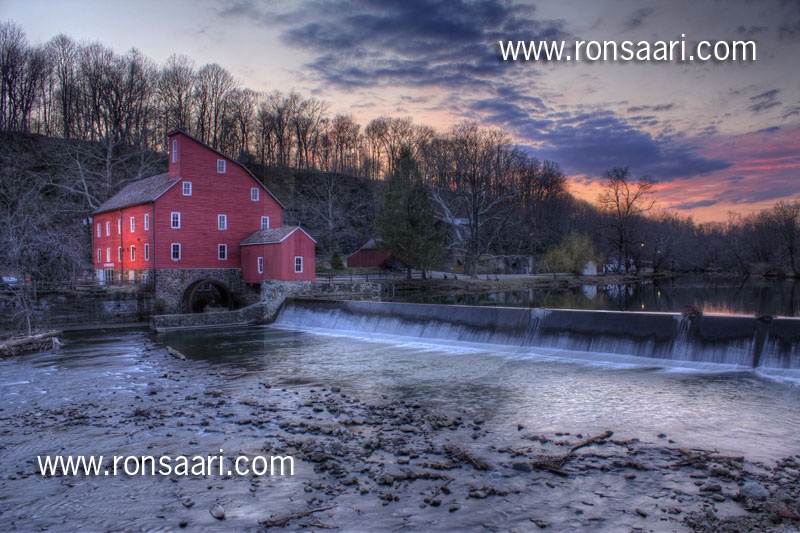 Red Mill At Dusk