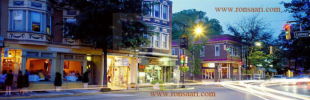 Haddon Avenue and Collings Avenue at Dusk Panoramic