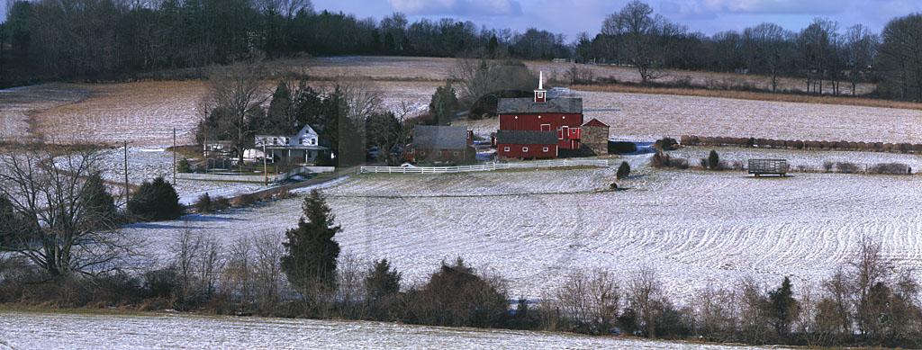 Delaware Township Farm in Winter, Panoramic
