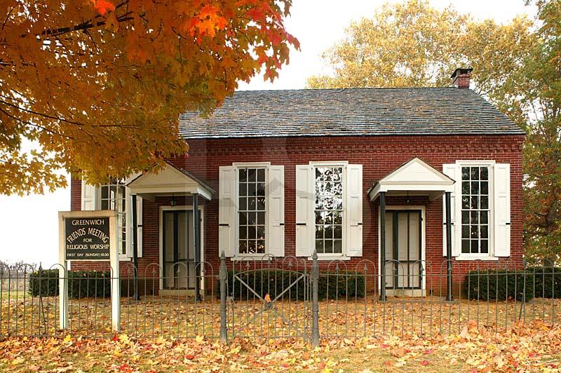 Greenwich Hicksite Friends Meetinghouse, In Autum