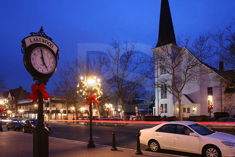 Clock And First Presbyterian Church