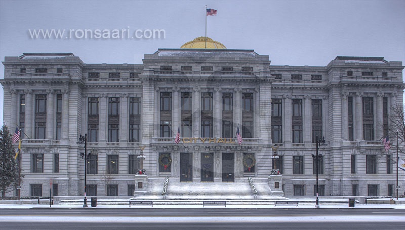 Newark City Hall In Winter