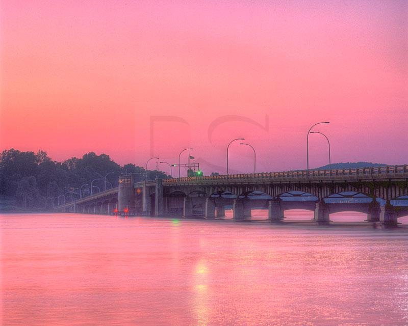 Oceanic Bridge At Dusk,