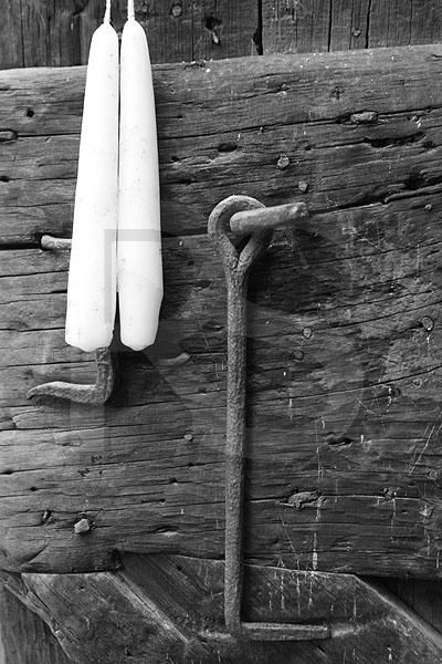 Old Millstone Forge, Taper Candles and Hasp
