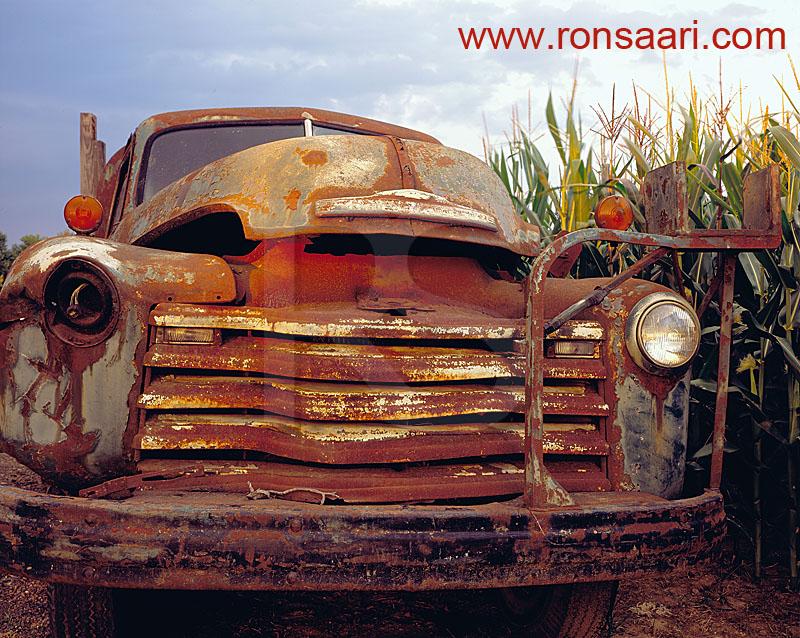 Old Tow Truck And Corn Field, Corner Copia