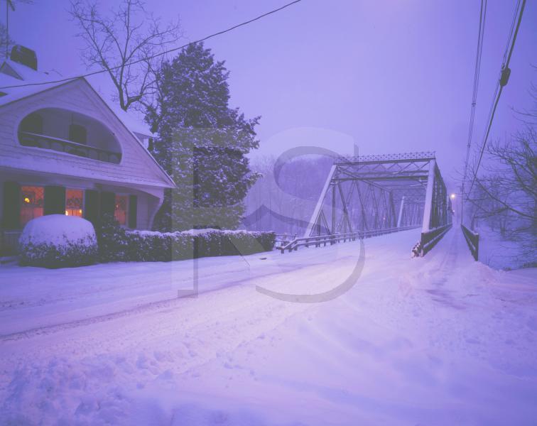 Peddie Lake Bridge, In Snowstorm 2