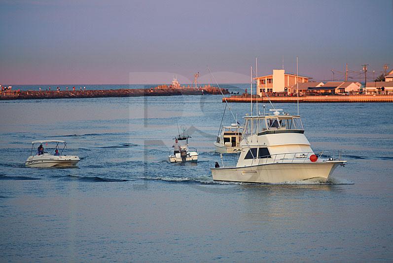 Pleasure Boats On Manasquan Inlet