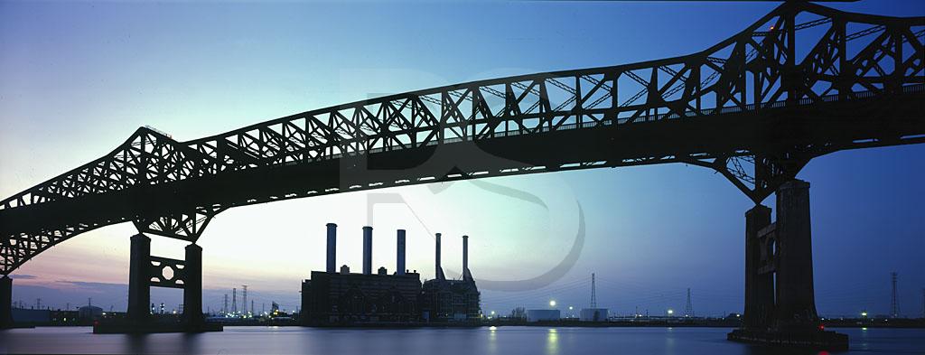Pulaski Skyway At Dusk Panoramic 1