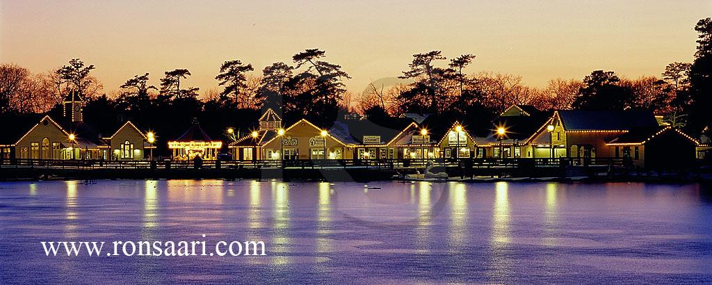 Historic Smithville At Dusk Panoramic
