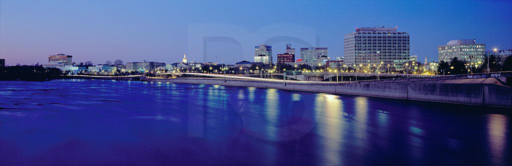 Trenton Skyline At Dusk, Panoramic 1