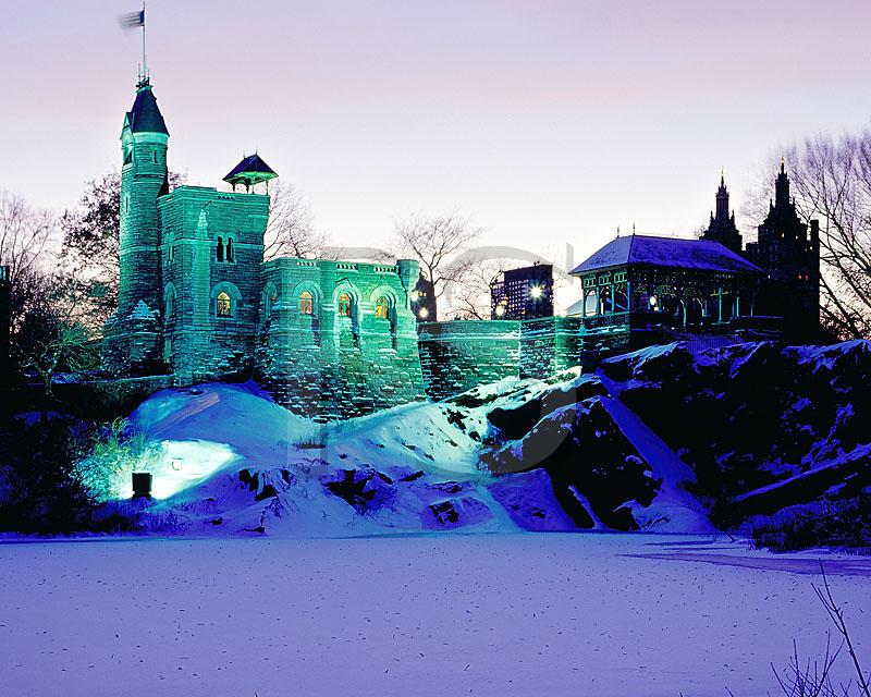 Belvedere Castle and Turtle Pond At Dusk