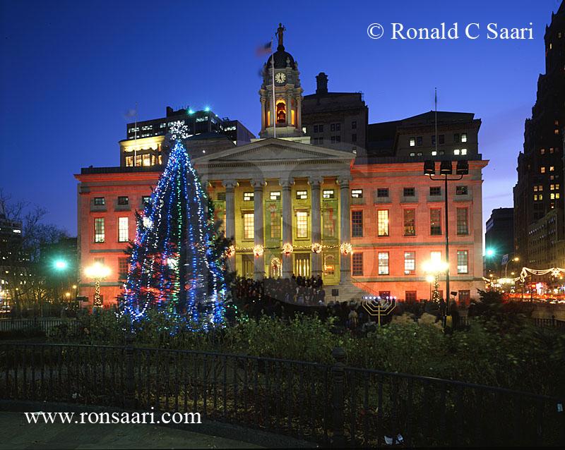 Brooklyn Borough Hall and Holiday Decorations