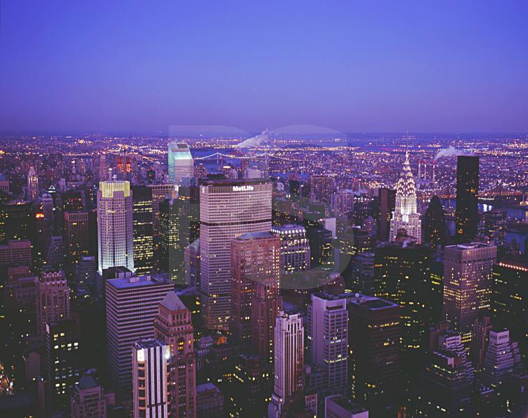 North View From Empire State Building, At Dusk