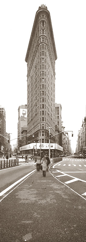 Flatiron Building, B&W Panoramic