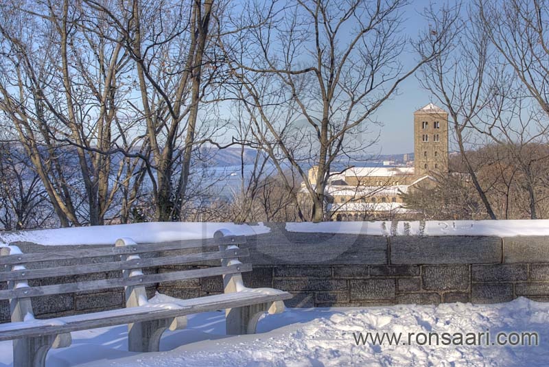 View From Flagpole Overlook In Winter, Fort Tyron Park
