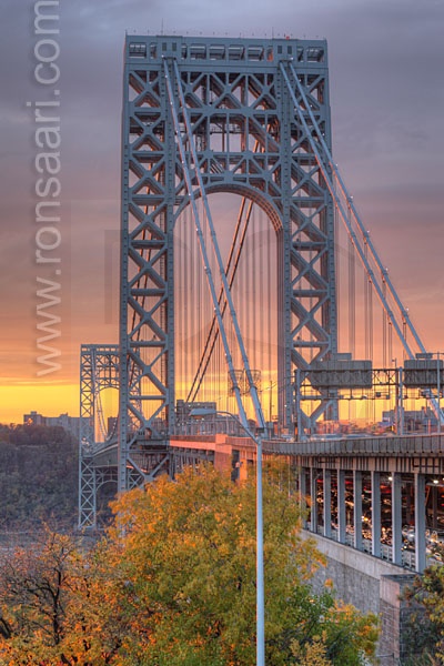 George Washington Bridge At Sunset 1