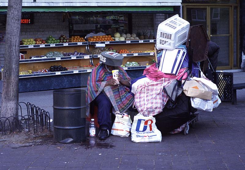 Homeless Person With Shopping Cart