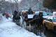 Horse Drawn Carriages In The Snow 1