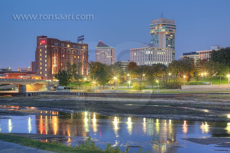 Wichita Skyline At Dusk