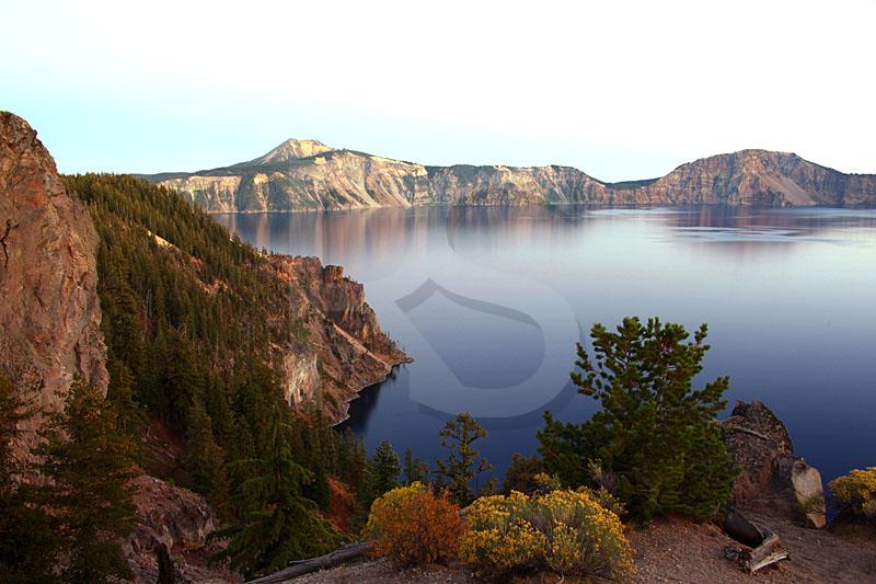 Crater Lake At Sunset 2