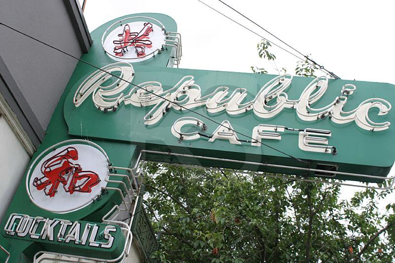 Republic Cafe Sign