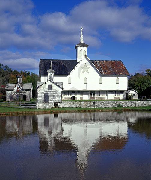Star Barn And Reflections