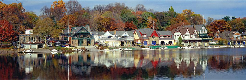 Boathouse Row in Autumn Panoramic
