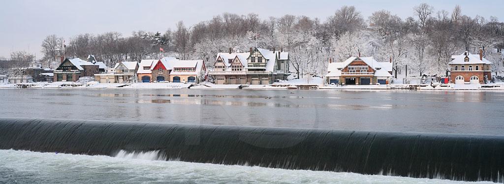 Boathouse Row Winter Panoramic