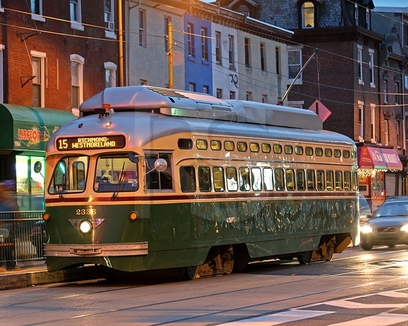 PCC Trolley At Dusk