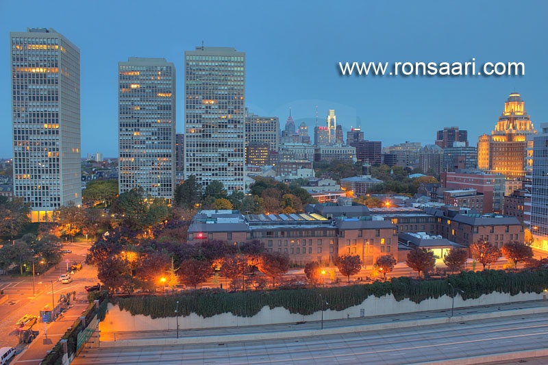 Society Hill Towers and Philadelphia Skyline At Dawn
