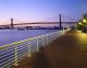 Ben Franklin Bridge, from Camden, NJ
