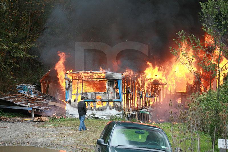 Trailer Home On Fire