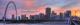 St. Louis Skyline At Dusk Panoramic